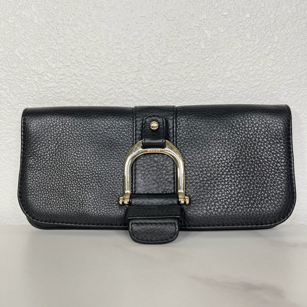 Gucci Black Leather Clutch